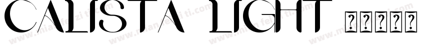 Calista Light字体转换